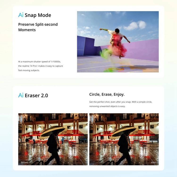 Realme 14 Pro+, 12GB+256GB, Screen Fingerprint Identification, 6.83 inch Realme UI 6.0 Snapdragon 7s Gen 3 Octa Core, NFC, Network: 5G (Grey) - free shipping - PMc TechLife - Order now!