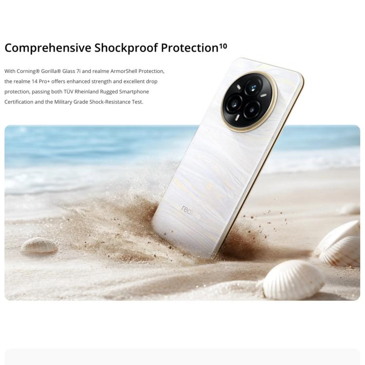 Realme 14 Pro+, 12GB+256GB, Screen Fingerprint Identification, 6.83 inch Realme UI 6.0 Snapdragon 7s Gen 3 Octa Core, NFC, Network: 5G (Grey) - free shipping - PMc TechLife - Order now!