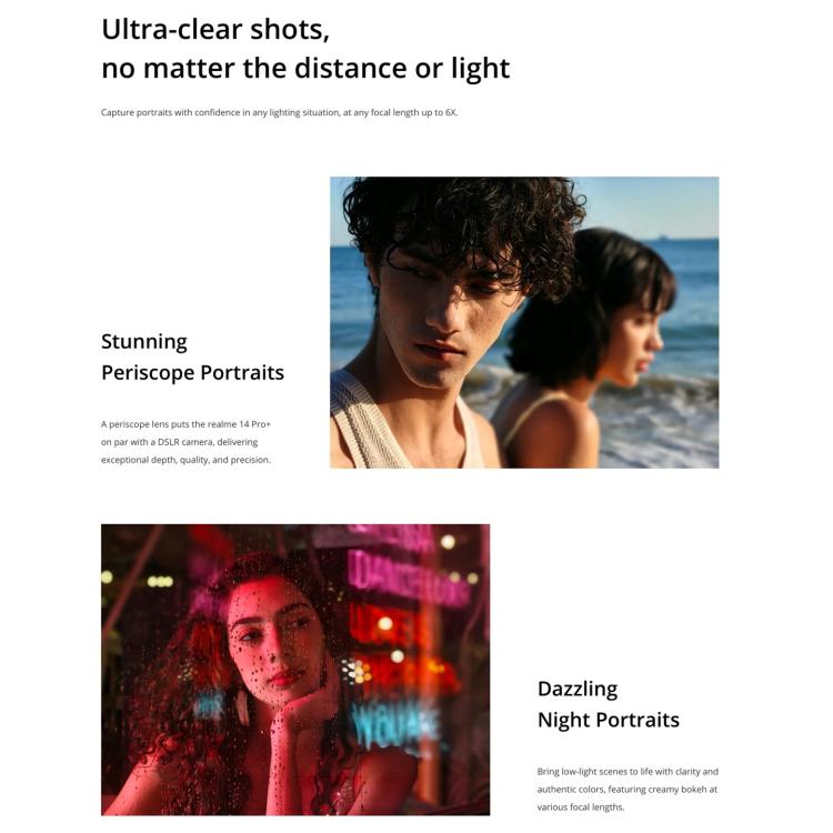 Realme 14 Pro+, 12GB+256GB, Screen Fingerprint Identification, 6.83 inch Realme UI 6.0 Snapdragon 7s Gen 3 Octa Core, NFC, Network: 5G (White) - free shipping - PMc TechLife - Order now!