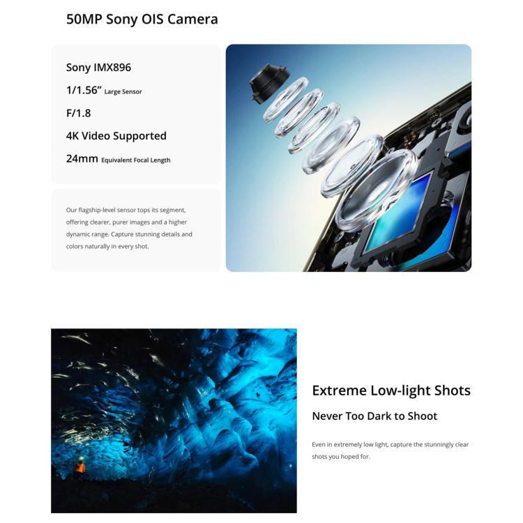 Realme 14 Pro+, 12GB+256GB, Screen Fingerprint Identification, 6.83 inch Realme UI 6.0 Snapdragon 7s Gen 3 Octa Core, NFC, Network: 5G (White) - free shipping - PMc TechLife - Order now!