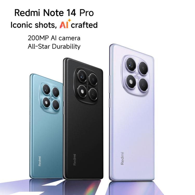 Xiaomi Redmi Note 14 Pro 4G Global, 12GB+256GB, In-screen Fingerprint, 6.67 inch Xiaomi HyperOS Helio G100-Ultra Octa Core, NFC, Network: 4G (Black) - free shipping - PMC TechLife - Order now!