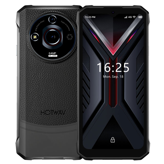HOTWAV T7 Pro Rugged Phone, 6GB+256GB, 6280mAh, 6.6 inch Android 13 MT8788 Octa Core, Network: 4G, OTG (Black)