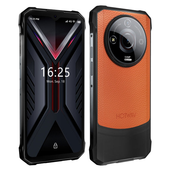 HOTWAV T7 Pro Rugged Phone, 6GB+256GB, 6280mAh, 6.6 inch Android 13 MT8788 Octa Core, Network: 4G, OTG (Orange)