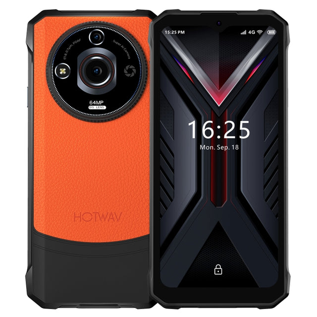 HOTWAV T7 Pro Rugged Phone, 6GB+256GB, 6280mAh, 6.6 inch Android 13 MT8788 Octa Core, Network: 4G, OTG (Orange)