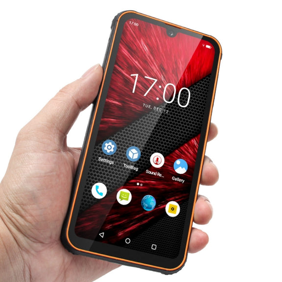 UNIWA F965 Pro Rugged Smart Phone, 6GB+128GB, 6 inch Android 13, MT6762 Octa Core, Network: 4G, NFC, PoC, SOS, EU Plug (Black+Orange)