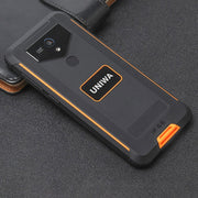 UNIWA F965 Pro Rugged Smart Phone, 6GB+128GB, 6 inch Android 13, MT6762 Octa Core, Network: 4G, NFC, PoC, SOS, EU Plug (Black+Orange)