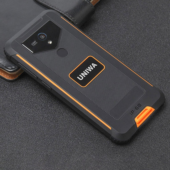 UNIWA F965 Pro Rugged Smart Phone, 6GB+128GB, 6 inch Android 13, MT6762 Octa Core, Network: 4G, NFC, PoC, SOS, EU Plug (Black+Orange)