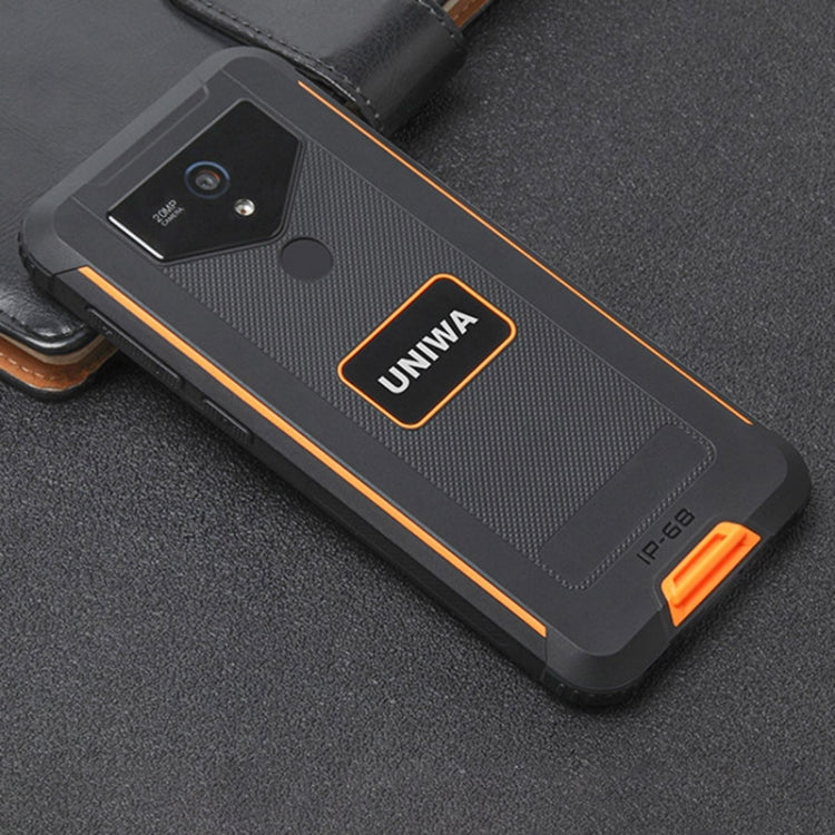 UNIWA F965 Pro Rugged Smart Phone, 6GB+128GB, 6 inch Android 13, MT6762 Octa Core, Network: 4G, NFC, PoC, SOS, EU Plug (Black+Orange)