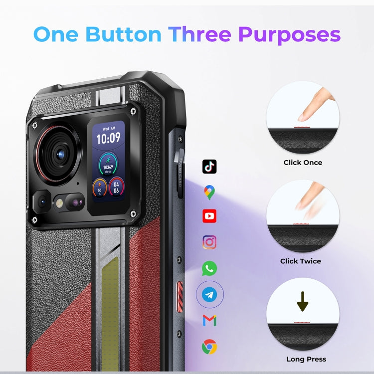 HOTWAV Hyper 7 Pro Rugged Phone, 16GB+256GB, 10800mAh, 6.6 inch Android 14 MediaTek Dimensity 7050 5G, Network: 5G, OTG, NFC (Red)