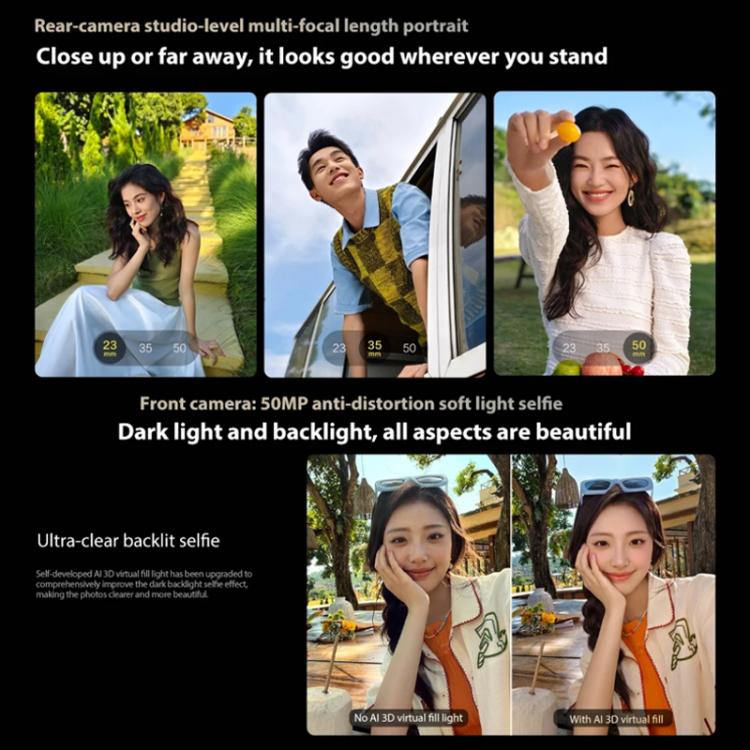 vivo S20, 12GB+256GB, Face ID / Screen Fingerprint Identification, 6.67 inch Android 15 Snapdragon 7 Gen 3 Octa Core, OTG, NFC, Network: 5G (Gold)