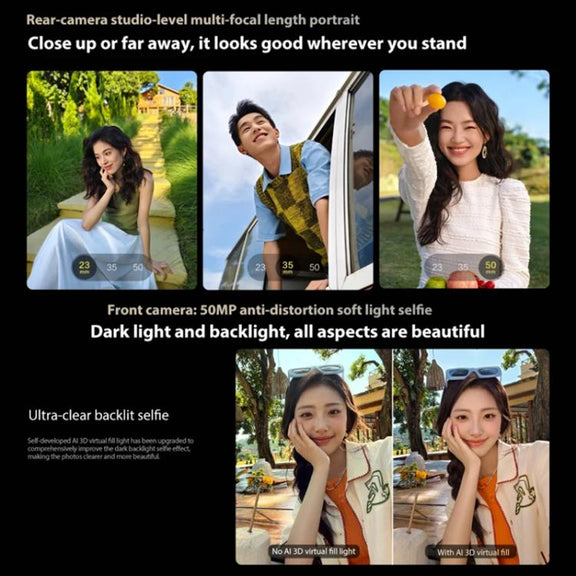 vivo S20, 12GB+512GB, Face ID / Screen Fingerprint Identification, 6.67 inch Android 15 Snapdragon 7 Gen 3 Octa Core, OTG, NFC, Network: 5G (Gold)