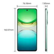 vivo Y300, 12GB+512GB, Face ID / Screen Fingerprint Identification, 6.77 inch Android 15 OriginOS 5 Dimensity 6300 Octa Core, OTG, Network: 5G (Cyan)