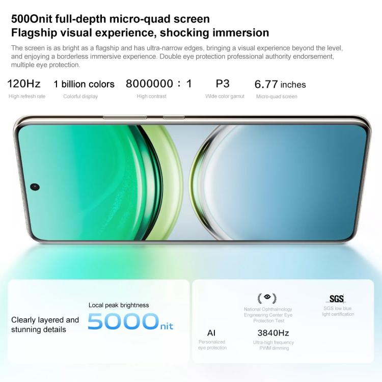 vivo Y300 Pro, 12GB+256GB, Face ID / Screen Fingerprint Identification, 6.77 inch Android 14 OriginOS 4 Snapdragon 6 Gen 1 Octa Core, OTG, Network: 5G (Cyan)