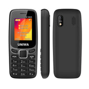 UNIWA E1805, 1.77 inch, SC6531E, 21 Keys, Support Bluetooth, Torch, FM, MP3, MP4, GSM, Dual SIM (Black)