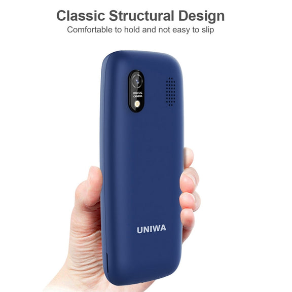 UNIWA E1805, 1.77 inch, SC6531E, 21 Keys, Support Bluetooth, Torch, FM, MP3, MP4, GSM, Dual SIM (Black)