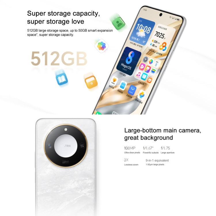 Honor X60, 12GB+512GB, Side Fingerprint, 6.8 inch MagicOS 8.0 Dimensity 7025-Ultra Octa Core, Network: 5G, OTG, Support Google Play (Green)
