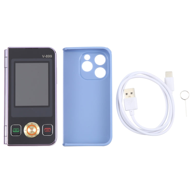 SOYES V-899, 32MB+64MB, 2.4 inch + 2.8 inch Display MTK6261D CPU, BT 3.0, Network: 2G, Dual SIM (Purple)
