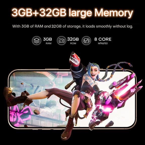 i16 Pro Max / A08, 3GB+32GB, 6.73 inch Screen, Face Identification, Android 8.1 MTK6753 Octa Core, Network: 3G, Dual SIM, AU Plug (Gold)