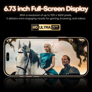 i16 Pro Max / A08, 3GB+32GB, 6.73 inch Screen, Face Identification, Android 8.1 MTK6753 Octa Core, Network: 3G, Dual SIM, UK Plug (Black)
