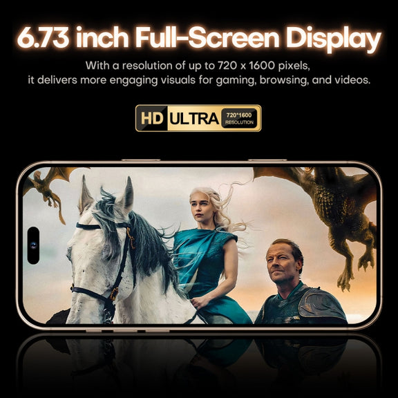 i16 Pro Max / A08, 3GB+32GB, 6.73 inch Screen, Face Identification, Android 8.1 MTK6753 Octa Core, Network: 3G, Dual SIM, UK Plug (Black)