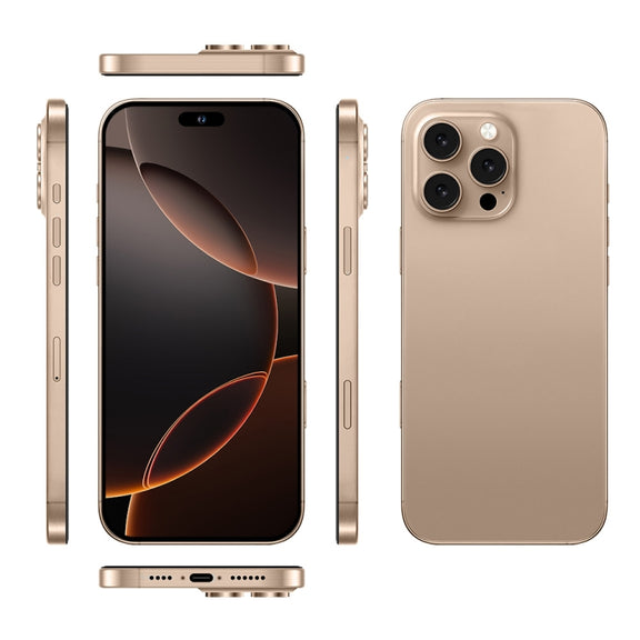 i16 Pro Max / A08A, 3GB+64GB, 6.73 inch Screen, Face Identification, Android 8.1 MTK6753 Octa Core, Network: 4G, Dual SIM, UK Plug (Gold)