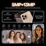 i16 Pro Max / A08A, 3GB+64GB, 6.73 inch Screen, Face Identification, Android 8.1 MTK6753 Octa Core, Network: 4G, Dual SIM, UK Plug (Black)