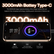 i16 Pro Max / A08A, 3GB+64GB, 6.73 inch Screen, Face Identification, Android 8.1 MTK6753 Octa Core, Network: 4G, Dual SIM, UK Plug (Black)
