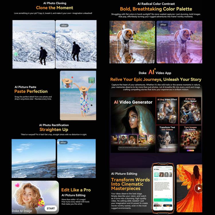 Blackview BL7000 Rugged Phone, 8GB+256GB, 6.78 inch Android 15 MediaTek Dimensity 6300 Octa Core, Network: 5G, NFC, OTG (Orange) - free shipping - PMc TechLife - Order now!