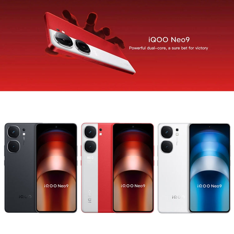 vivo iQOO Neo9, Dual Back Cameras, 16GB+512GB, Face ID / Fingerprint Identification, 6.78 inch Android 14 OriginOS 4 Snapdragon 8 Gen 2 Octa Core, OTG, NFC, Network: 5G, Support Google Play (White)