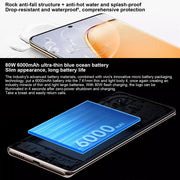 vivo Y200, Dual Back Cameras, 12GB+512GB, Face ID Screen Fingerprint Identification, 6.78 inch Android 14.0 OriginOS 4 Snapdragon 6 Gen 1 Octa Core 2.2GHz, OTG, Network: 5G, Support Google Play (Black)