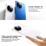 vivo Y200i, Dual Back Cameras, 12GB+512GB, Face ID Screen Fingerprint Identification, 6.72 inch Android 14.0 OriginOS 4 Snapdragon 4 Gen 2 Octa Core 2.2GHz, OTG, Network: 5G, Support Google Play (White)