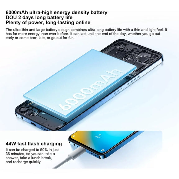 vivo Y200i, Dual Back Cameras, 12GB+512GB, Face ID Screen Fingerprint Identification, 6.72 inch Android 14.0 OriginOS 4 Snapdragon 4 Gen 2 Octa Core 2.2GHz, OTG, Network: 5G, Support Google Play (Black)