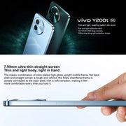 vivo Y200t, Dual Back Cameras, 8GB+128GB, Face ID Screen Fingerprint Identification, 6.72 inch Android 14.0 OriginOS 4 Snapdragon 6 Gen 1 Octa Core 2.2GHz, OTG, Network: 5G, Support Google Play (Blue)