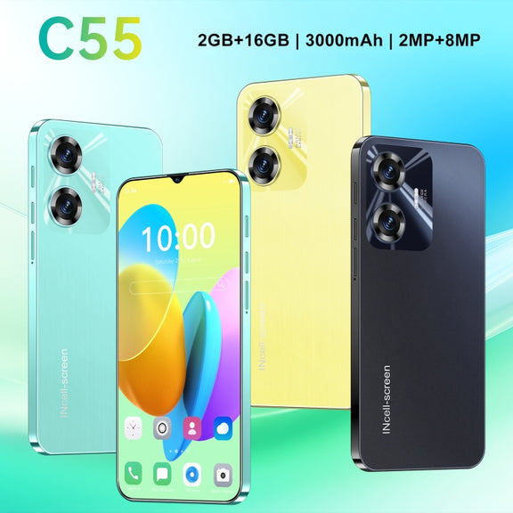 C55 / SDT80, 2GB+16GB, Face Identification, 6.28 inch Screen Android 8.1 MTK6737 Quad Core, Network: 4G, Dual SIM (Green)