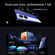 vivo iQOO Neo9S Pro+,  12GB+512GB, Face ID & Ultrasonic 3D Fingerprint Identification, 6.78 inch Android 14 OriginOS 4 Snapdragon 8 Gen 3 Octa Core 2.63GHz, OTG, NFC, Network: 5G, Support Google Play (Blue)