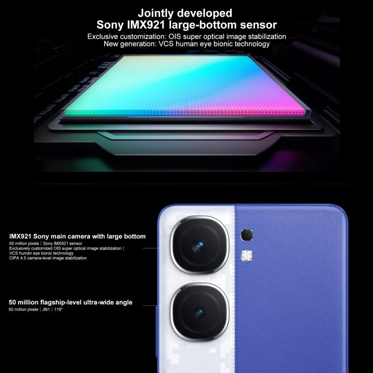 vivo iQOO Neo9S Pro+, 16GB+512GB, Face ID & Ultrasonic 3D Fingerprint Identification, 6.78 inch Android 14 OriginOS 4 Snapdragon 8 Gen 3 Octa Core 2.63GHz, OTG, NFC, Network: 5G, Support Google Play (Blue) - free shipping - PMc TechLife - Order now!