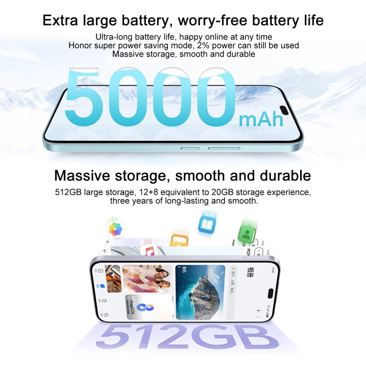 Honor X60i,  8GB+256GB, Screen Fingerprint, 6.7 inch MagicOS 8.0 Dimensity 6080 Octa Core, Network: 5G, OTG, Not Support Google Play  (Blue) - free shipping - PMC Jewellery - Order now!