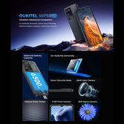 Oukitel WP50 5G Rugged Phone, 4GB+256GB, 6.6 inch Android 14.0 MediaTek Dimensity 6100+ Octa-core, NFC, OTG, Network: 5G (Black)