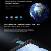 Oukitel WP52 5G Rugged Phone, 4GB+256GB, 6.6 inch Android 14.0 MediaTek Dimensity 6100+ Octa-core, NFC, OTG, Network: 5G (Black)