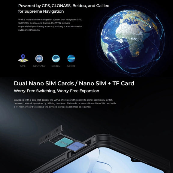 Oukitel WP52 5G Rugged Phone, 4GB+256GB, 6.6 inch Android 14.0 MediaTek Dimensity 6100+ Octa-core, NFC, OTG, Network: 5G (Navy Blue)