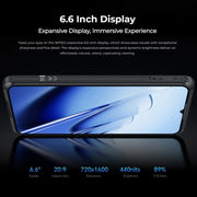 Oukitel WP52 5G Rugged Phone, 4GB+256GB, 6.6 inch Android 14.0 MediaTek Dimensity 6100+ Octa-core, NFC, OTG, Network: 5G (Black)