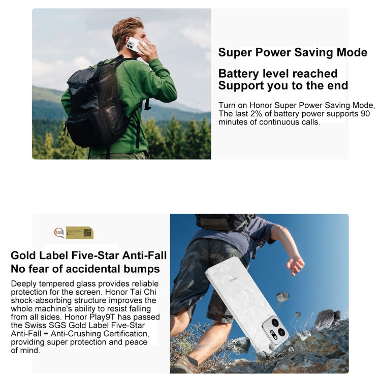 Honor Play9T 5G,  8GB+128GB, 6.77 inch MagicOS 8.0 Qualcomm Snapdragon 4 Gen2 Octa Core up to 2.2GHz, Network: 5G, OTG, Not Support Google Play (Green) - free shipping - PMC Jewellery - Order now!