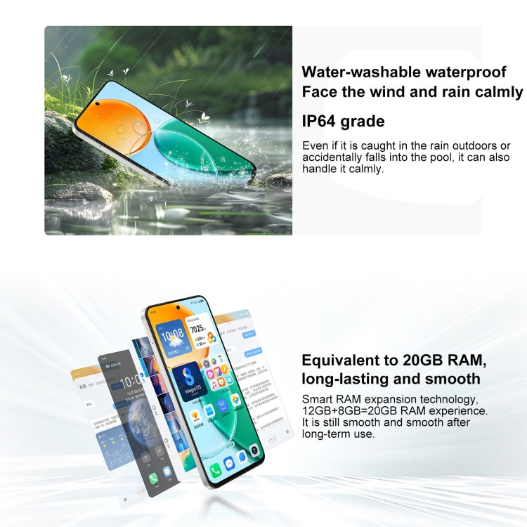 Honor Play9T 5G,  8GB+128GB, 6.77 inch MagicOS 8.0 Qualcomm Snapdragon 4 Gen2 Octa Core up to 2.2GHz, Network: 5G, OTG, Not Support Google Play (Green) - free shipping - PMC Jewellery - Order now!