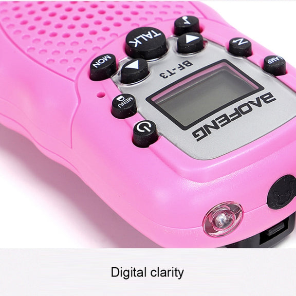 2 PCS BaoFeng BF-T3 1W Children Single Band Radio Handheld Walkie Talkie with Monitor Function, US Plug
