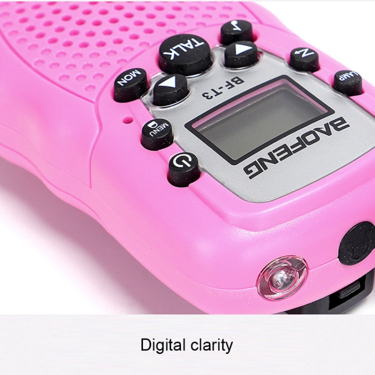 2 PCS BaoFeng BF-T3 1W Children Single Band Radio Handheld Walkie Talkie with Monitor Function, EU Plug - Handheld Walkie Talkie by BAOFENG | Online Shopping South Africa | PMC TechLife | Buy Now Pay Later Mobicred