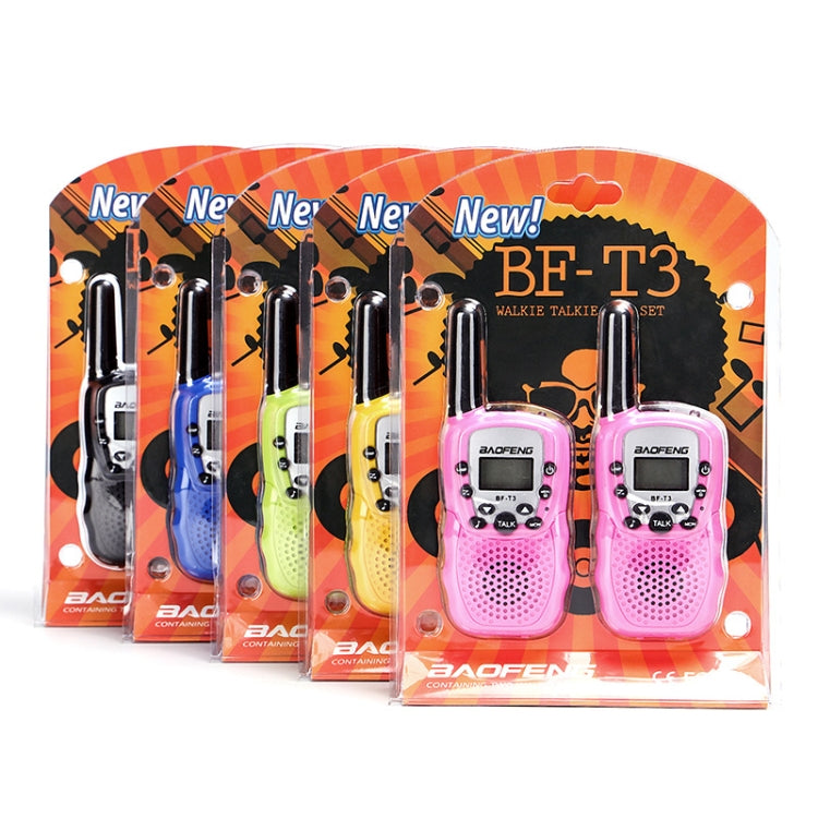 2 PCS BaoFeng BF-T3 1W Children Single Band Radio Handheld Walkie Talkie with Monitor Function, EU Plug - Handheld Walkie Talkie by BAOFENG | Online Shopping South Africa | PMC TechLife | Buy Now Pay Later Mobicred