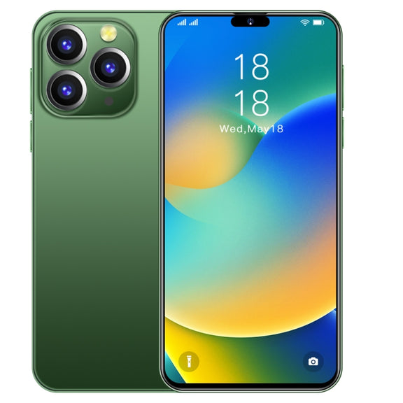 i14 Pro Max N85+, 2GB+16GB, 6.3 inch Screen, Face Identification, Android 6.0 Spreadtrum 7731G Quad Core, Network: 3G, Dual SIM,  with 64GB TF Card(Green)