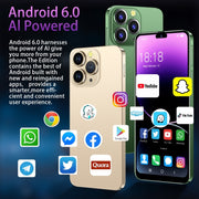 i14 Pro Max N85+, 2GB+16GB, 6.3 inch Screen, Face Identification, Android 6.0 Spreadtrum 7731G Quad Core, Network: 3G, Dual SIM,  with 64GB TF Card(Blue)