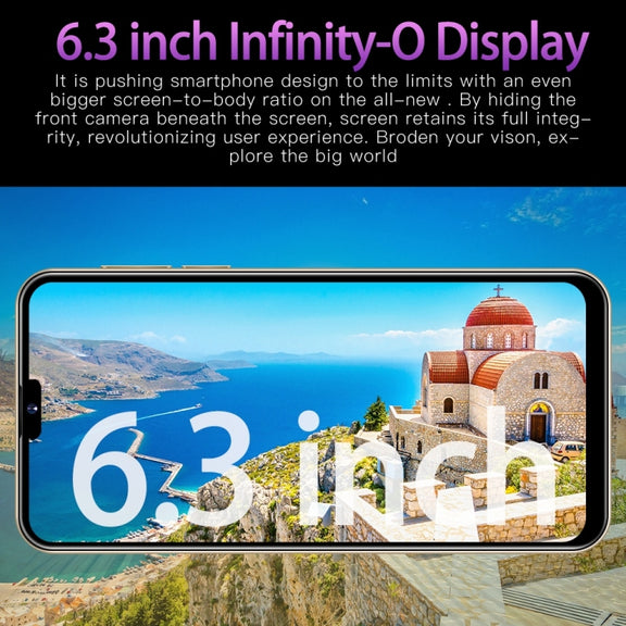 i14 Pro Max N85+, 2GB+16GB, 6.3 inch Screen, Face Identification, Android 6.0 Spreadtrum 7731G Quad Core, Network: 3G, Dual SIM,  with 64GB TF Card(Blue)