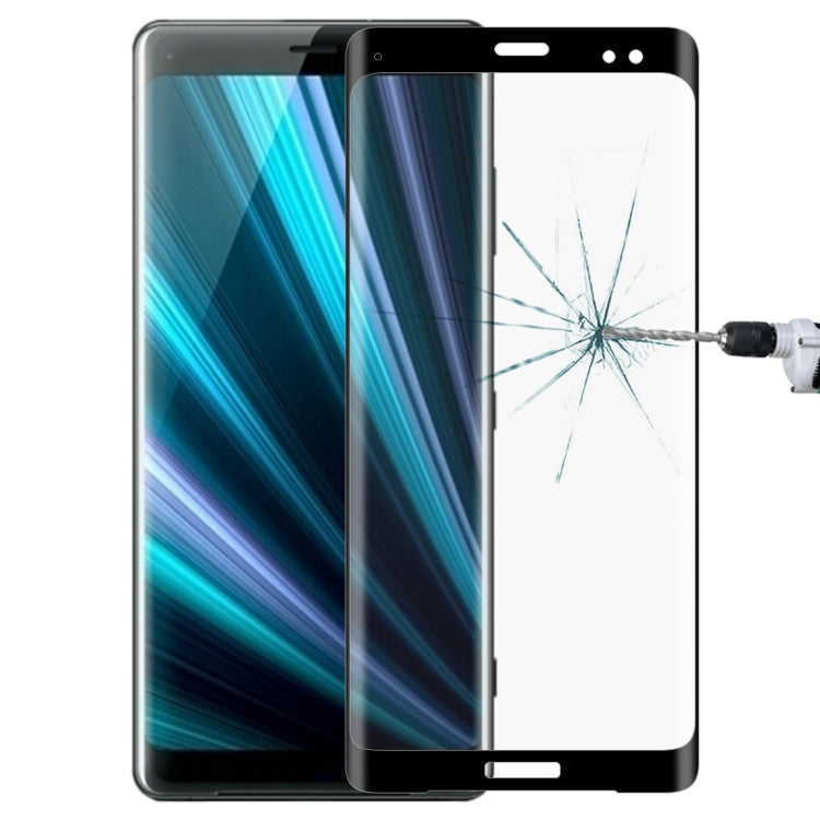 0.3mm 9H Surface Hardness 3D Curved Edge Full Screen Tempered Glass Film for Sony Xperia XZ3(Black) - Sony Tempered Glass by PMC TechLife | Online Shopping South Africa | PMC TechLife | Buy Now Pay Later Mobicred
